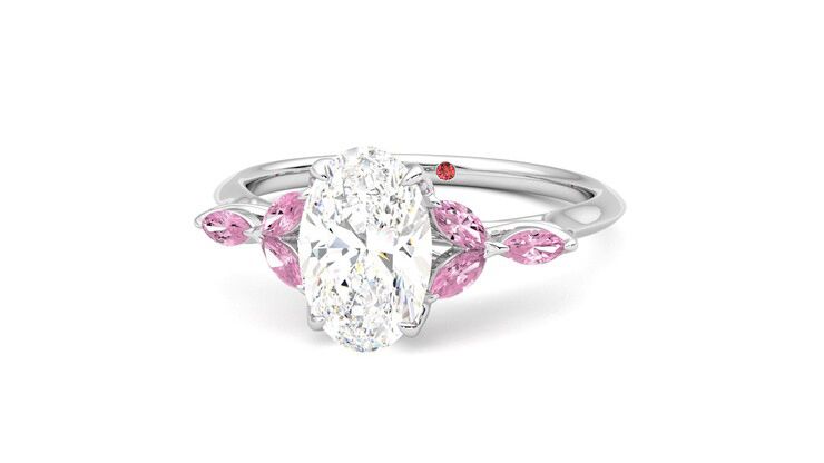 Taylor & Hart Tamora Oval Engagement Ring 360 degree image 27