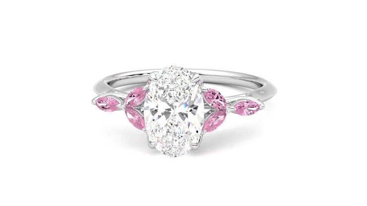 Taylor & Hart Tamora Oval Engagement Ring 360 degree image 28