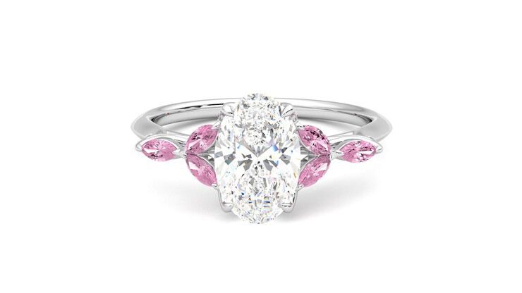 Taylor & Hart Tamora Oval Engagement Ring 360 degree image 29