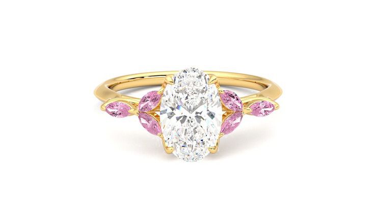Taylor & Hart Tamora Oval Engagement Ring 360 degree image 1