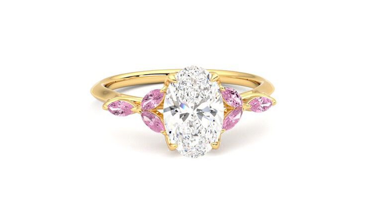Taylor & Hart Tamora Oval Engagement Ring 360 degree image 2