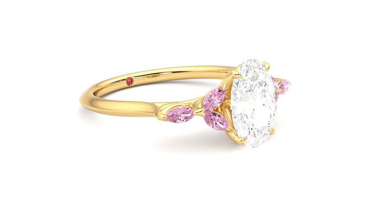 Taylor & Hart Tamora Oval Engagement Ring 360 degree image 6