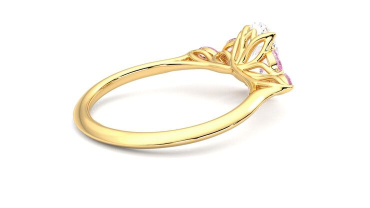 Taylor & Hart Tamora Oval Engagement Ring 360 degree image 12