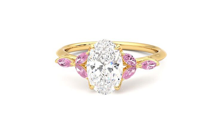Taylor & Hart Tamora Oval Engagement Ring 360 degree image 28