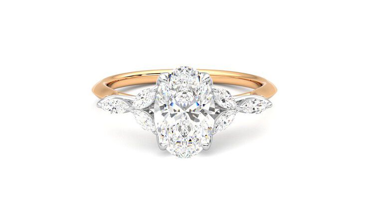 Taylor & Hart Tamora Oval Engagement Ring 360 degree image 0