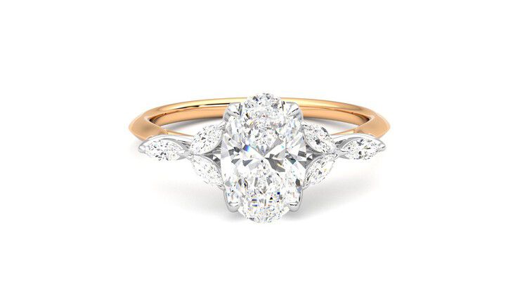 Taylor & Hart Tamora Oval Engagement Ring 360 degree image 1