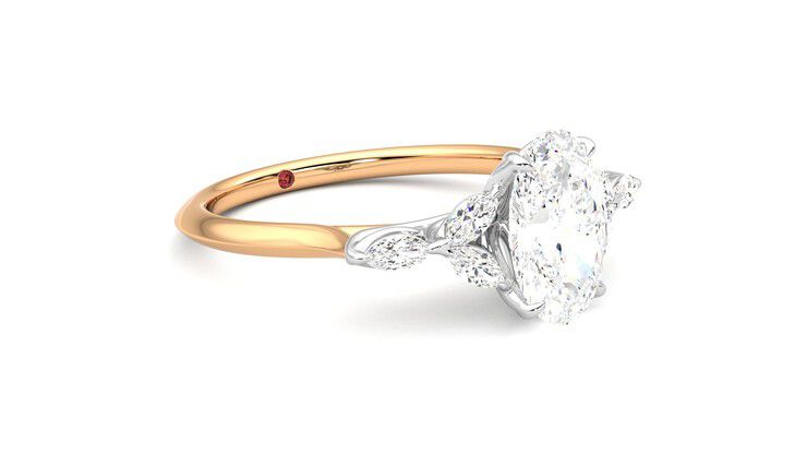 Taylor & Hart Tamora Oval Engagement Ring 360 degree image 6