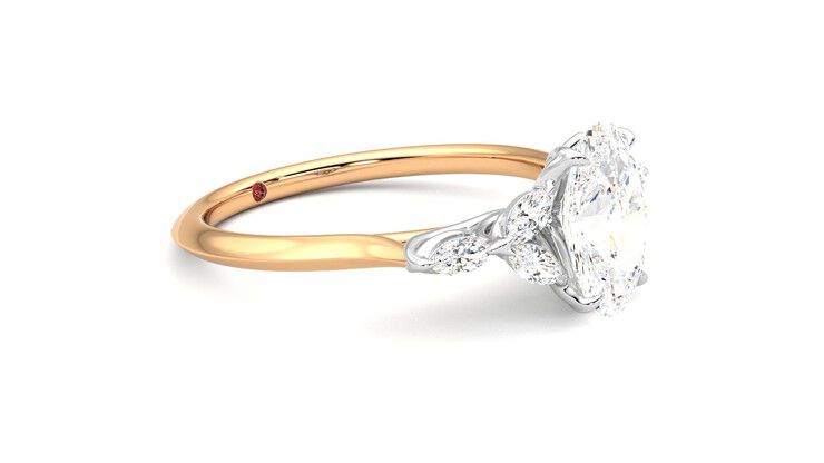 Taylor & Hart Tamora Oval Engagement Ring 360 degree image 7