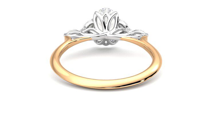 Taylor & Hart Tamora Oval Engagement Ring 360 degree image 15