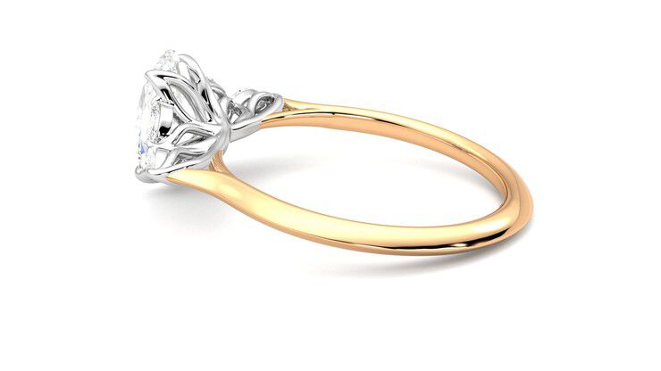 Taylor & Hart Tamora Oval Engagement Ring 360 degree image 19