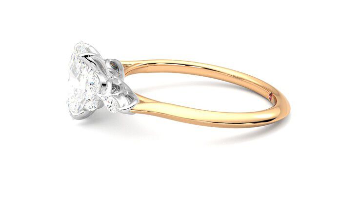 Taylor & Hart Tamora Oval Engagement Ring 360 degree image 21