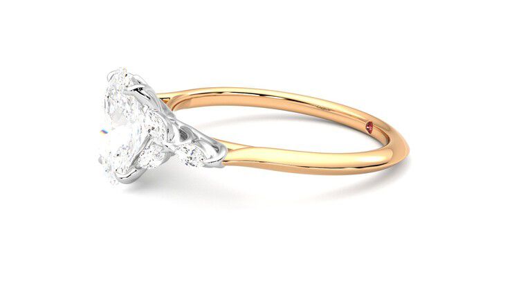 Taylor & Hart Tamora Oval Engagement Ring 360 degree image 22