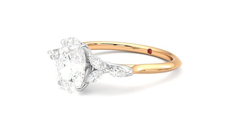 Taylor & Hart Tamora Oval Engagement Ring 360 degree image 24
