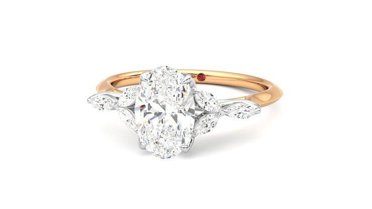 Taylor & Hart Tamora Oval Engagement Ring 360 degree image 27