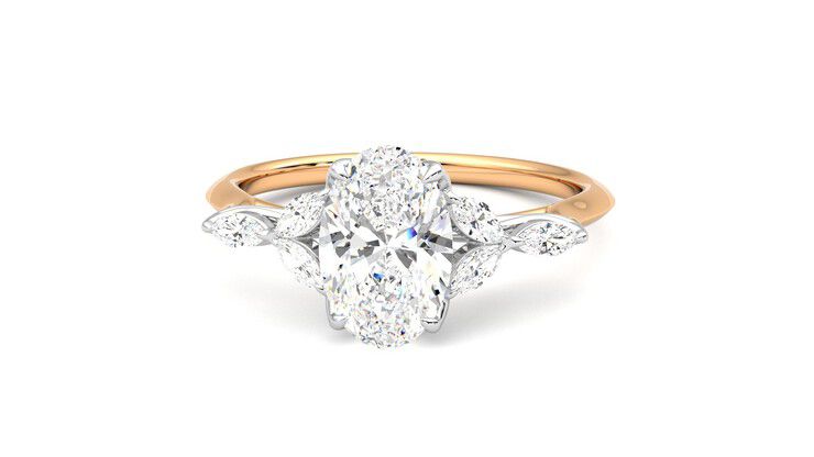 Taylor & Hart Tamora Oval Engagement Ring 360 degree image 28