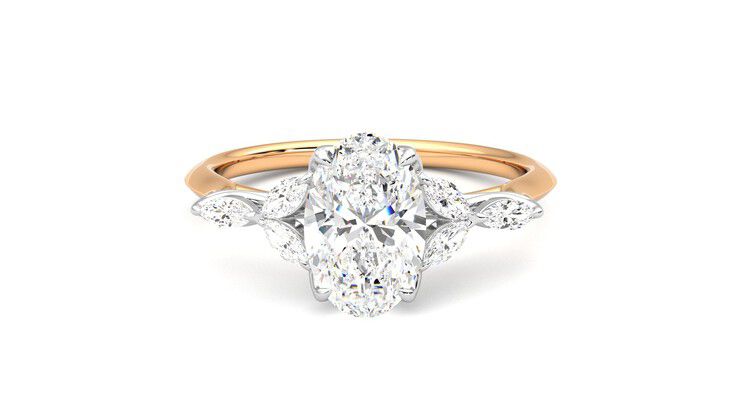 Taylor & Hart Tamora Oval Engagement Ring 360 degree image 29