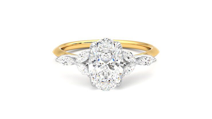 Taylor & Hart Tamora Oval Engagement Ring 360 degree image 0