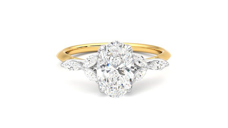 Taylor & Hart Tamora Oval Engagement Ring 360 degree image 1