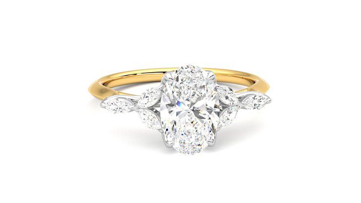 Taylor & Hart Tamora Oval Engagement Ring 360 degree image 2