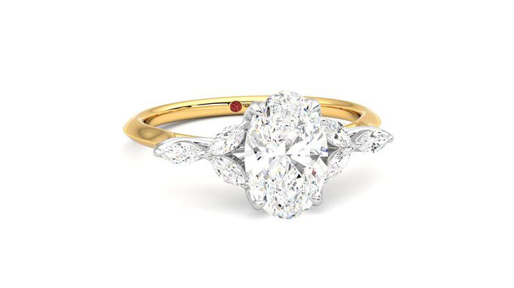 Taylor & Hart Tamora Oval Engagement Ring 360 degree image 3