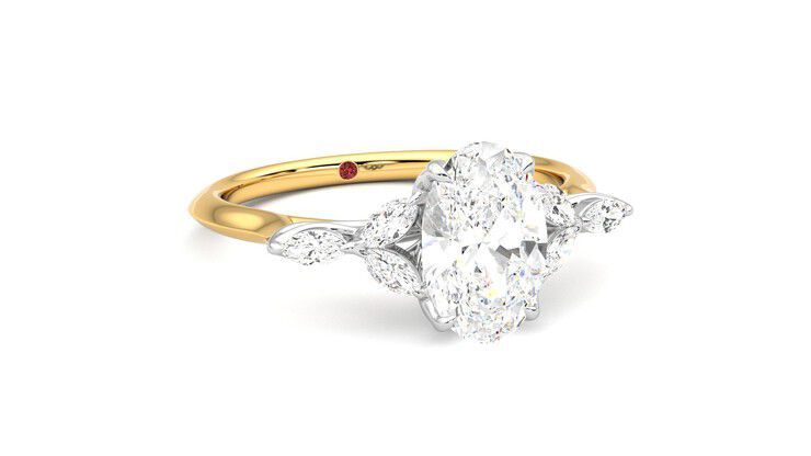 Taylor & Hart Tamora Oval Engagement Ring 360 degree image 4