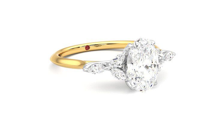 Taylor & Hart Tamora Oval Engagement Ring 360 degree image 5