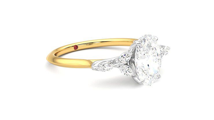 Taylor & Hart Tamora Oval Engagement Ring 360 degree image 6