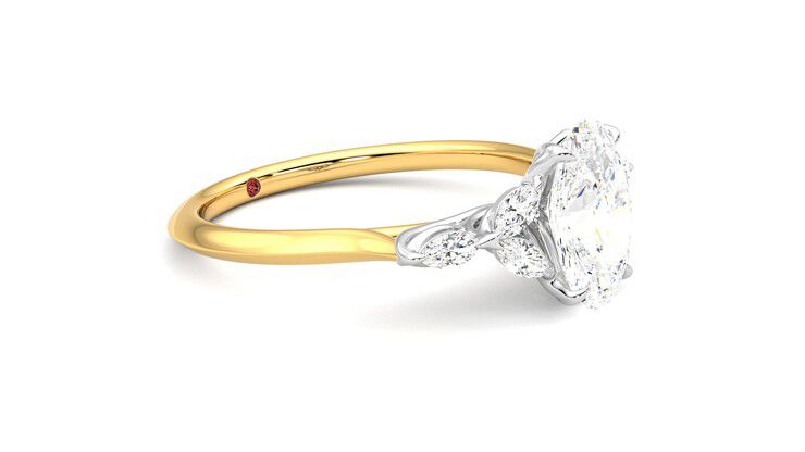 Taylor & Hart Tamora Oval Engagement Ring 360 degree image 7