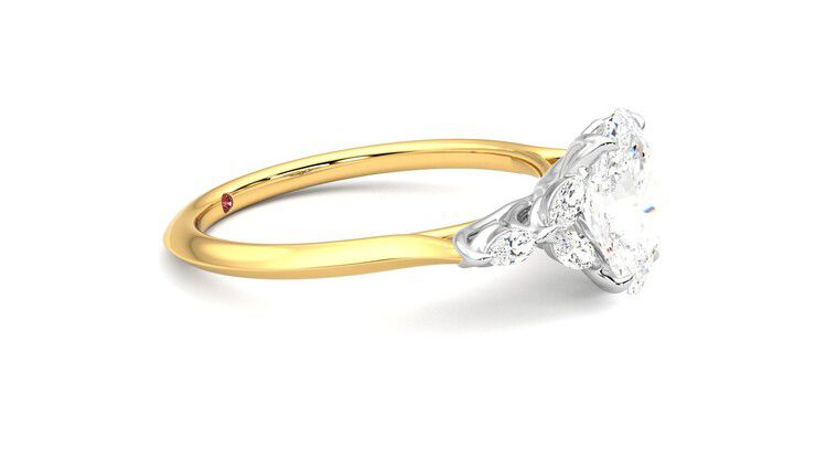 Taylor & Hart Tamora Oval Engagement Ring 360 degree image 8