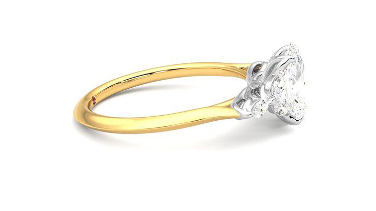 Taylor & Hart Tamora Oval Engagement Ring 360 degree image 9