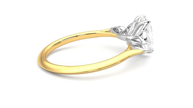 Taylor & Hart Tamora Oval Engagement Ring 360 degree image 11