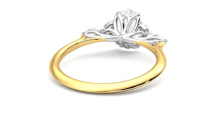 Taylor & Hart Tamora Oval Engagement Ring 360 degree image 14