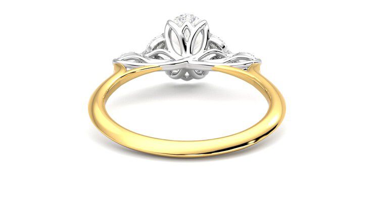 Taylor & Hart Tamora Oval Engagement Ring 360 degree image 15