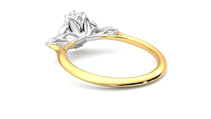 Taylor & Hart Tamora Oval Engagement Ring 360 degree image 17