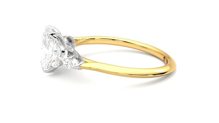 Taylor & Hart Tamora Oval Engagement Ring 360 degree image 21