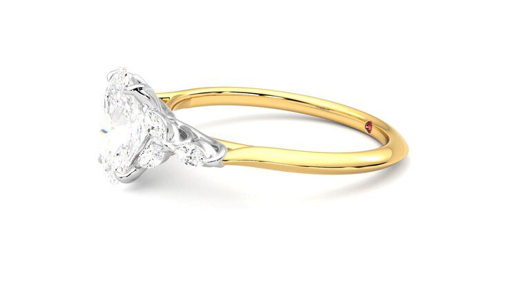 Taylor & Hart Tamora Oval Engagement Ring 360 degree image 22