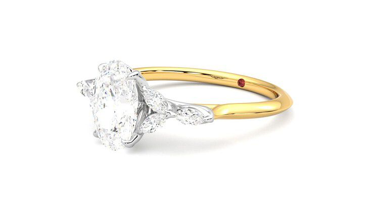 Taylor & Hart Tamora Oval Engagement Ring 360 degree image 24