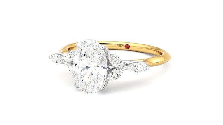 Taylor & Hart Tamora Oval Engagement Ring 360 degree image 26