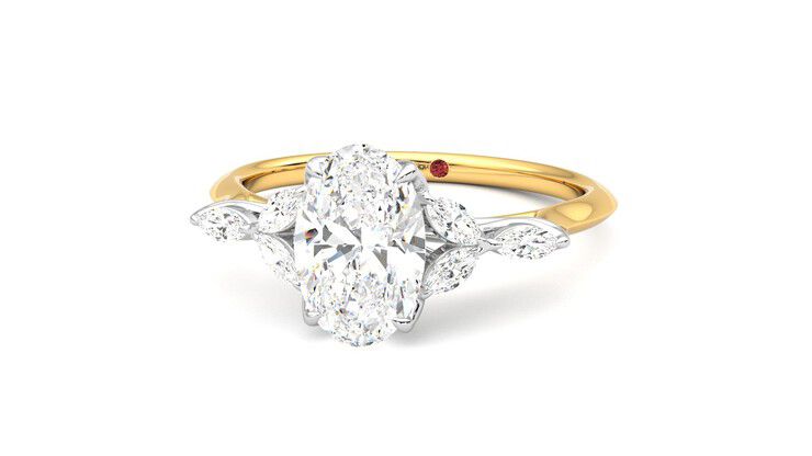Taylor & Hart Tamora Oval Engagement Ring 360 degree image 27