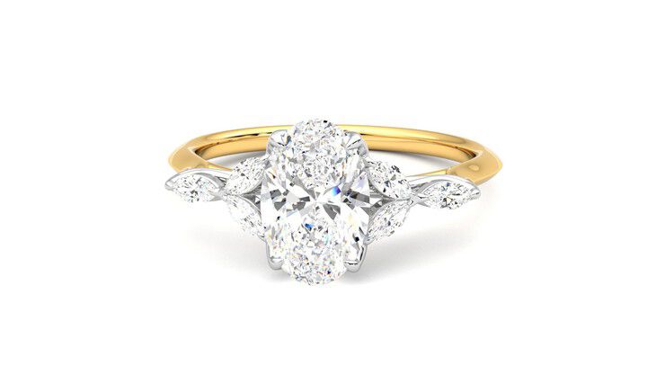Taylor & Hart Tamora Oval Engagement Ring 360 degree image 28