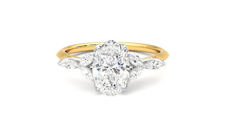 Taylor & Hart Tamora Oval Engagement Ring 360 degree image 29