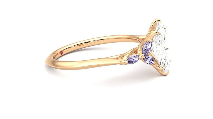 Taylor & Hart Tamora Marquise Engagement Ring 360 degree image 8