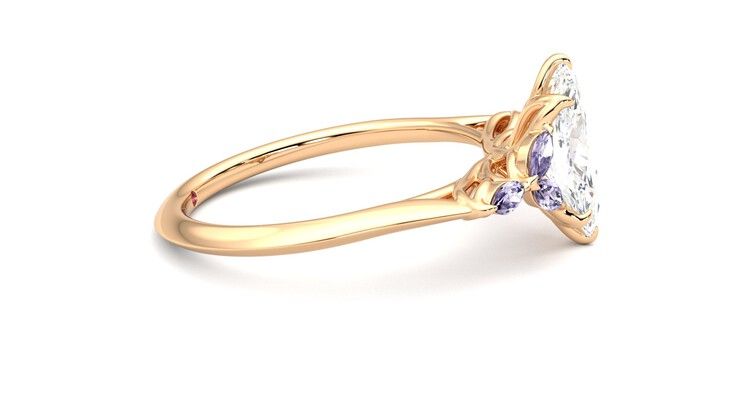 Taylor & Hart Tamora Marquise Engagement Ring 360 degree image 9