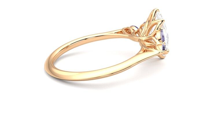 Taylor & Hart Tamora Marquise Engagement Ring 360 degree image 11