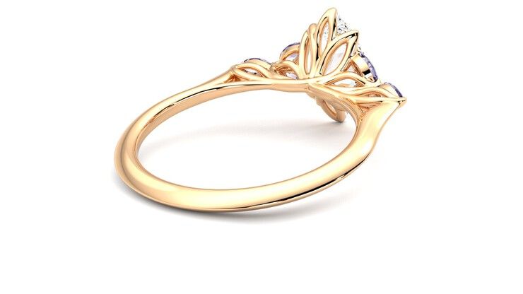 Taylor & Hart Tamora Marquise Engagement Ring 360 degree image 13