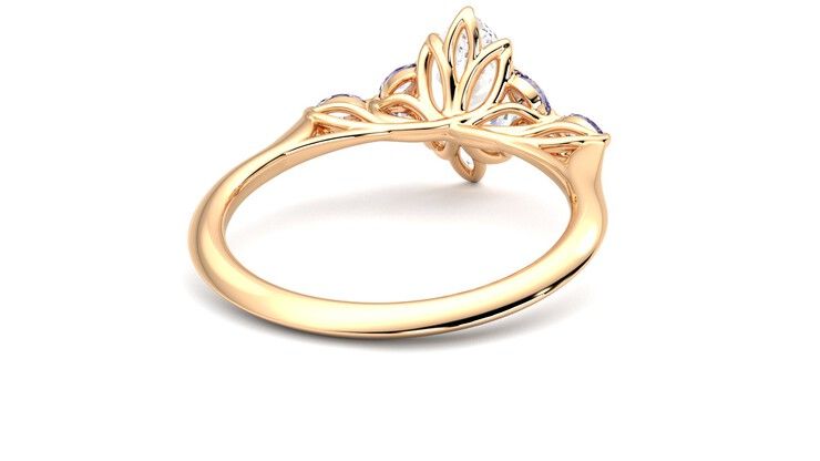 Taylor & Hart Tamora Marquise Engagement Ring 360 degree image 14