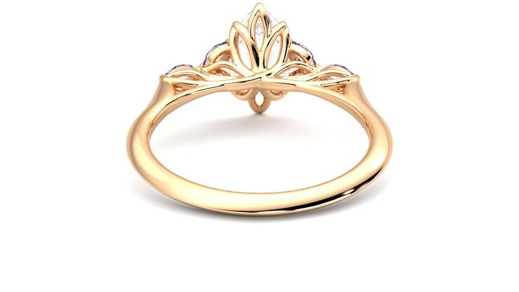 Taylor & Hart Tamora Marquise Engagement Ring 360 degree image 15