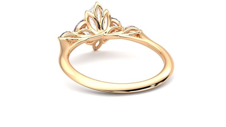 Taylor & Hart Tamora Marquise Engagement Ring 360 degree image 16