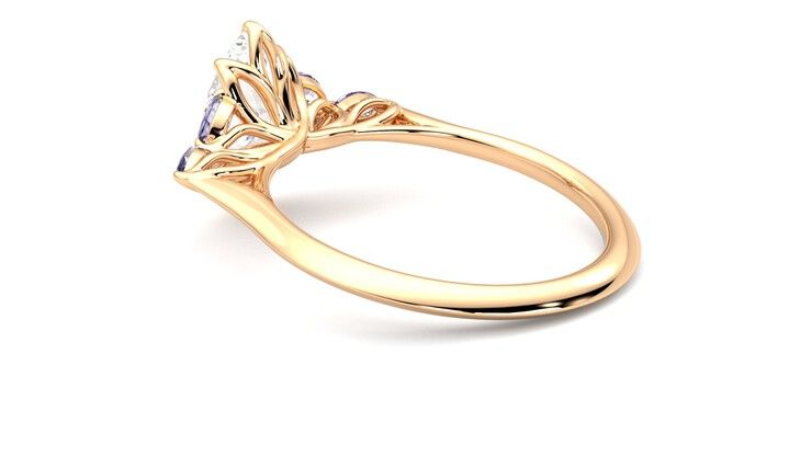 Taylor & Hart Tamora Marquise Engagement Ring 360 degree image 18