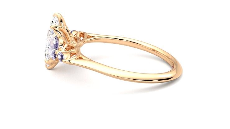 Taylor & Hart Tamora Marquise Engagement Ring 360 degree image 20